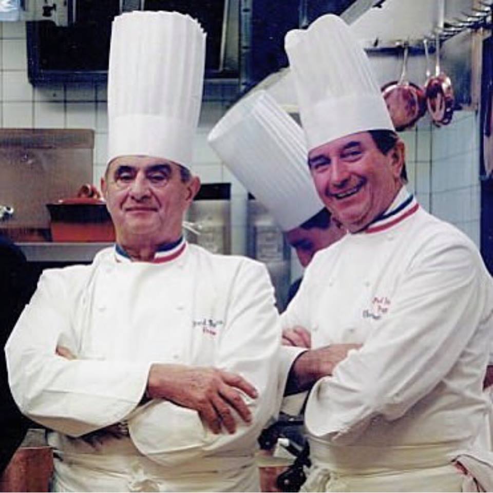 (131)Paul Bocuse et mon Ami Roger Jaloux MOF chez Bocuse