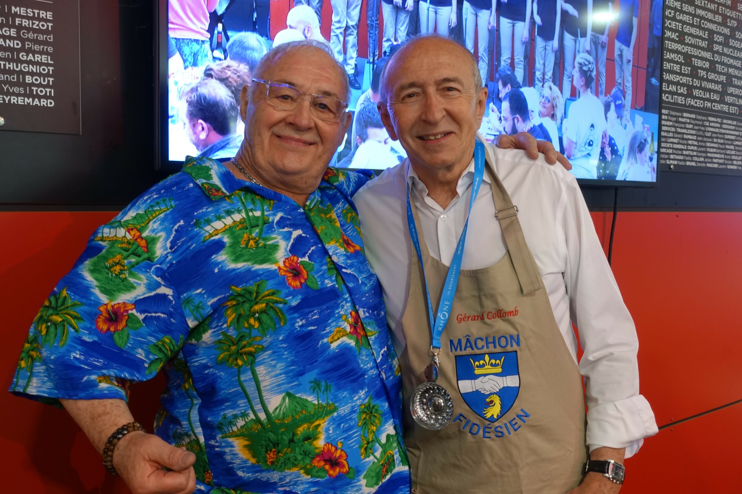 (90) Avec GG dit Gérard Collomb Maire de Lyon au Grand Machon du Monde et Guy Bardel