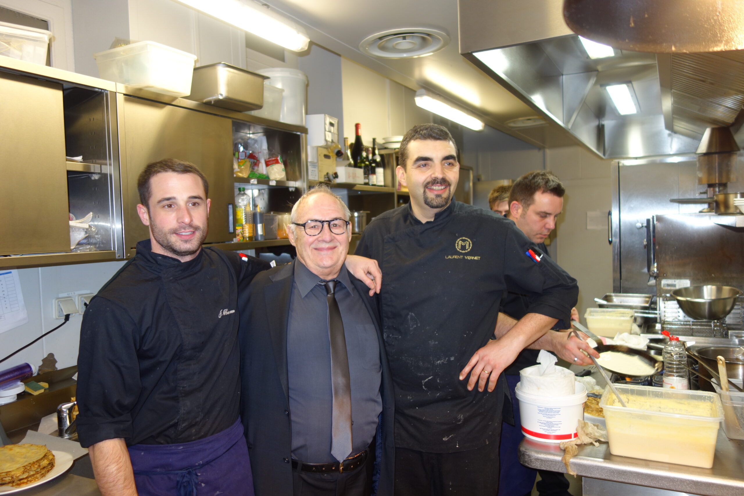 Chef Laurent Vernet à droite à la Maison restaurant Lyon 7è