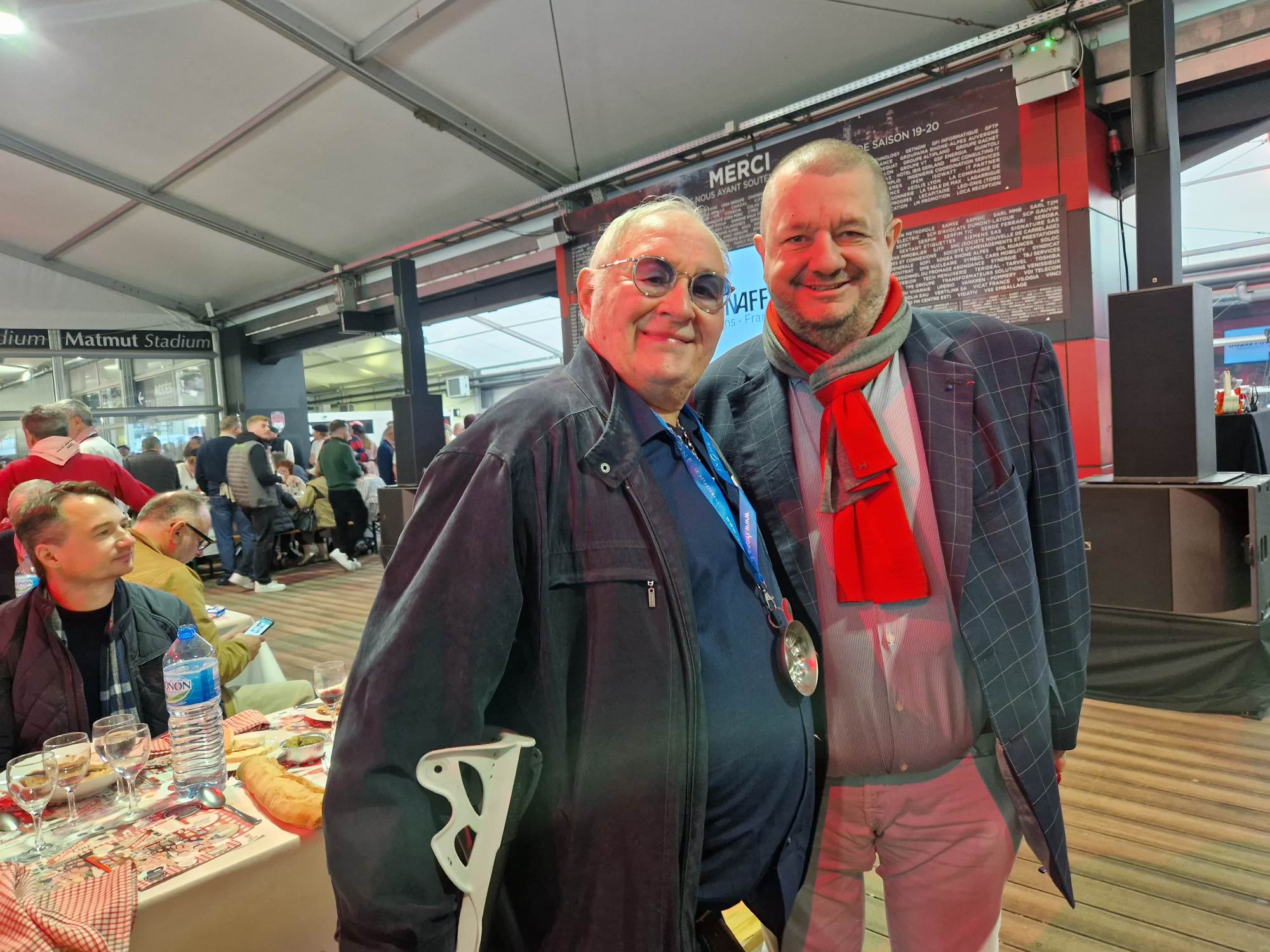 Christophe Marguin Président des Toques Blanches Lyonnaises et Guy Bardel son ami le recruteur au grand COEUR