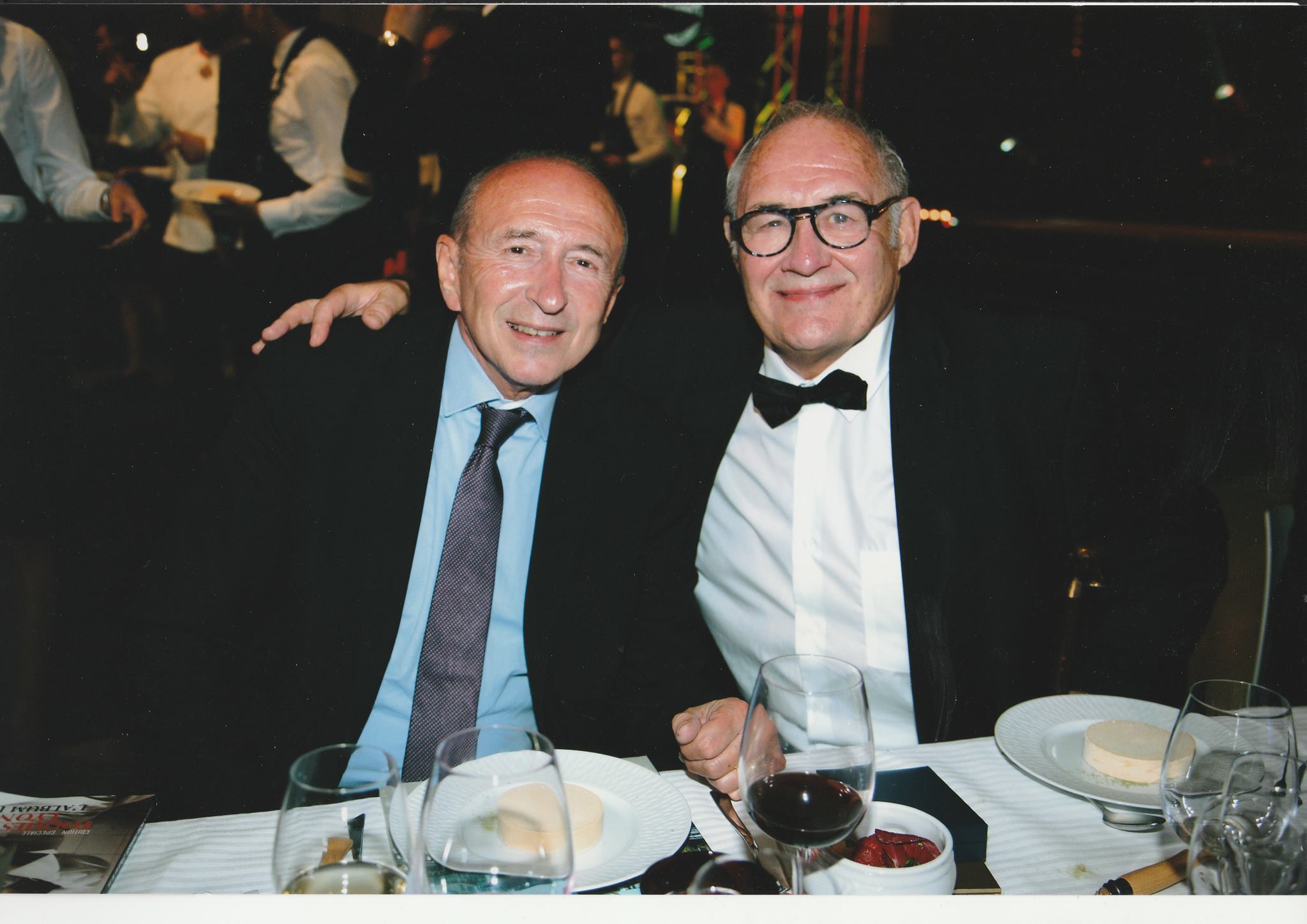Gératd Collomb mon ami Maire de Lyon soirée des 80 ans des Toques Blanches Lyonnaises avec Guy Bardel