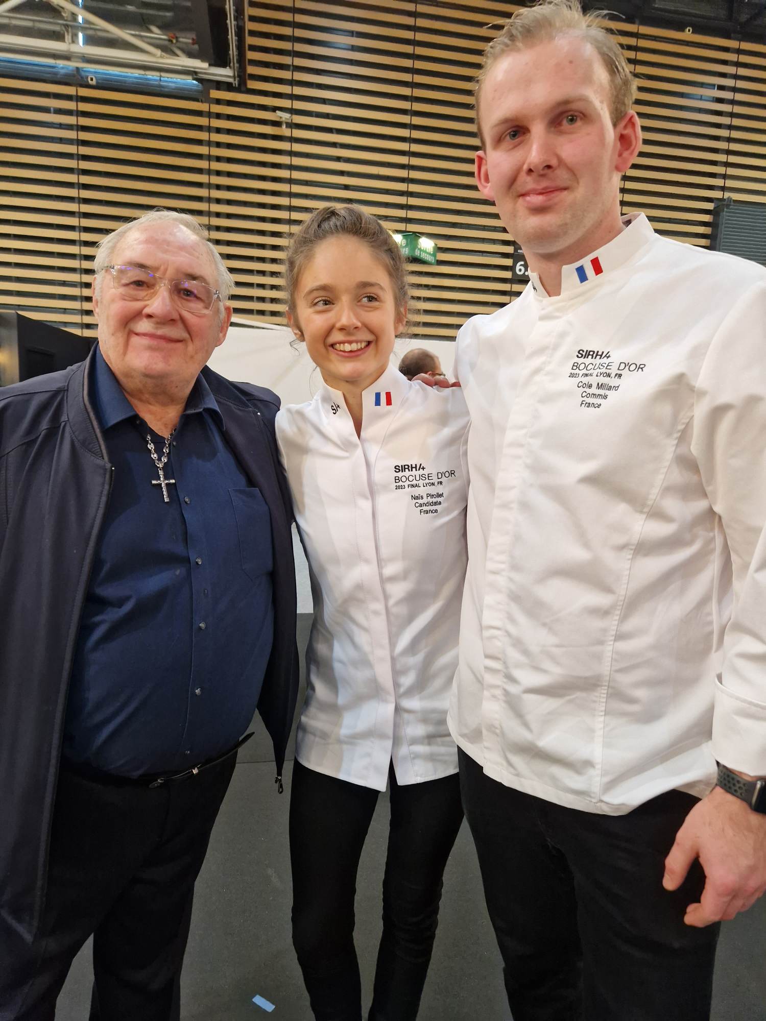 La ravissante talentueuse Naîs Pirrolet chelfe représentante du Bocuse d&rsquo;Or 2021 et son Coach