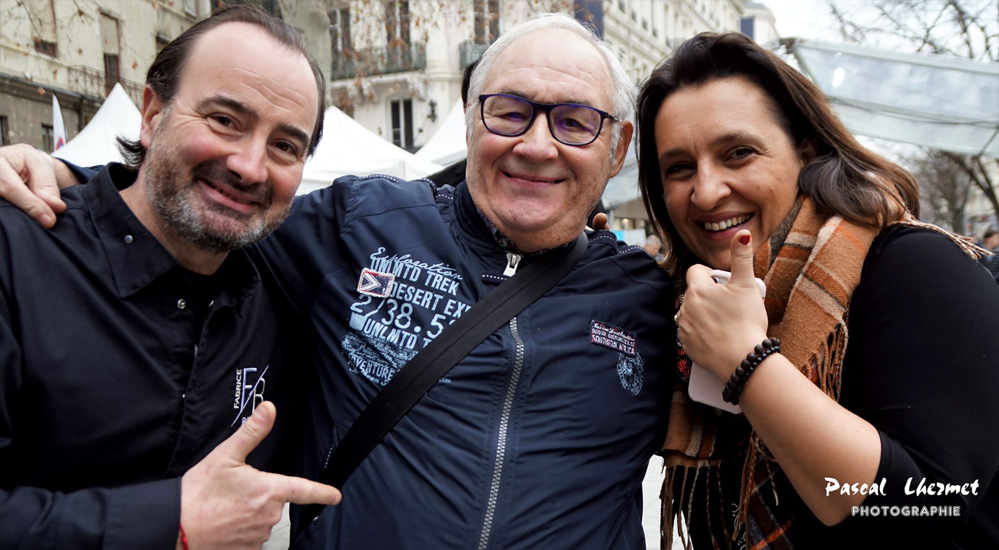 Le Chef Fabrice Bonnot et Delphine Cinquin Directrice institut Vatel et Guy Bardel Lyon