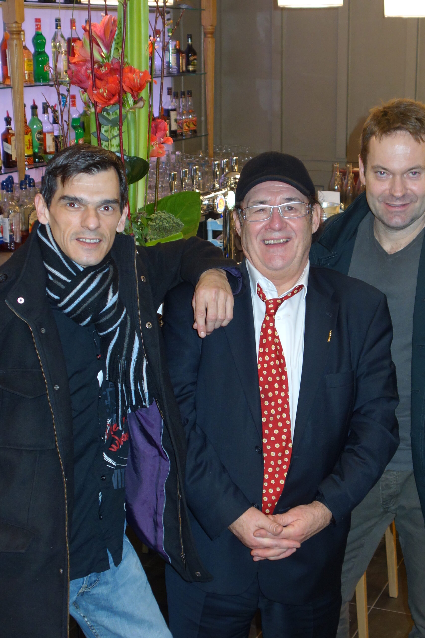 Le chef Cyril Romero et Claude le Tohique MOF de Las Végas soirée Lyonnaise Espace Carnot Lyon 2