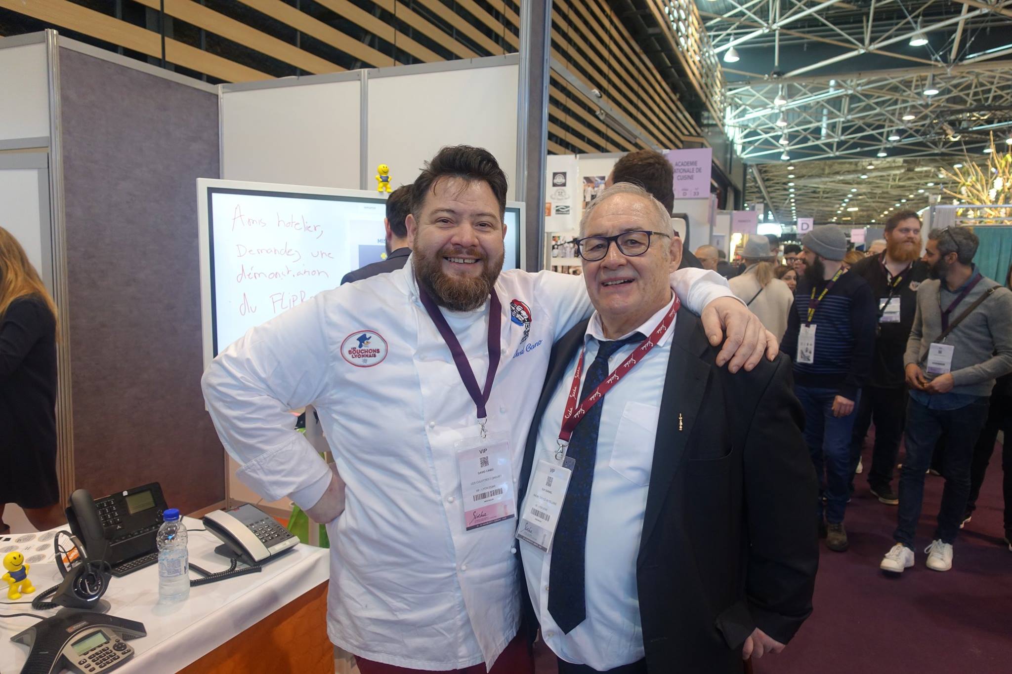 Le chef David Cano toque blanche Lyonnaise les culottes longues Lyon 2