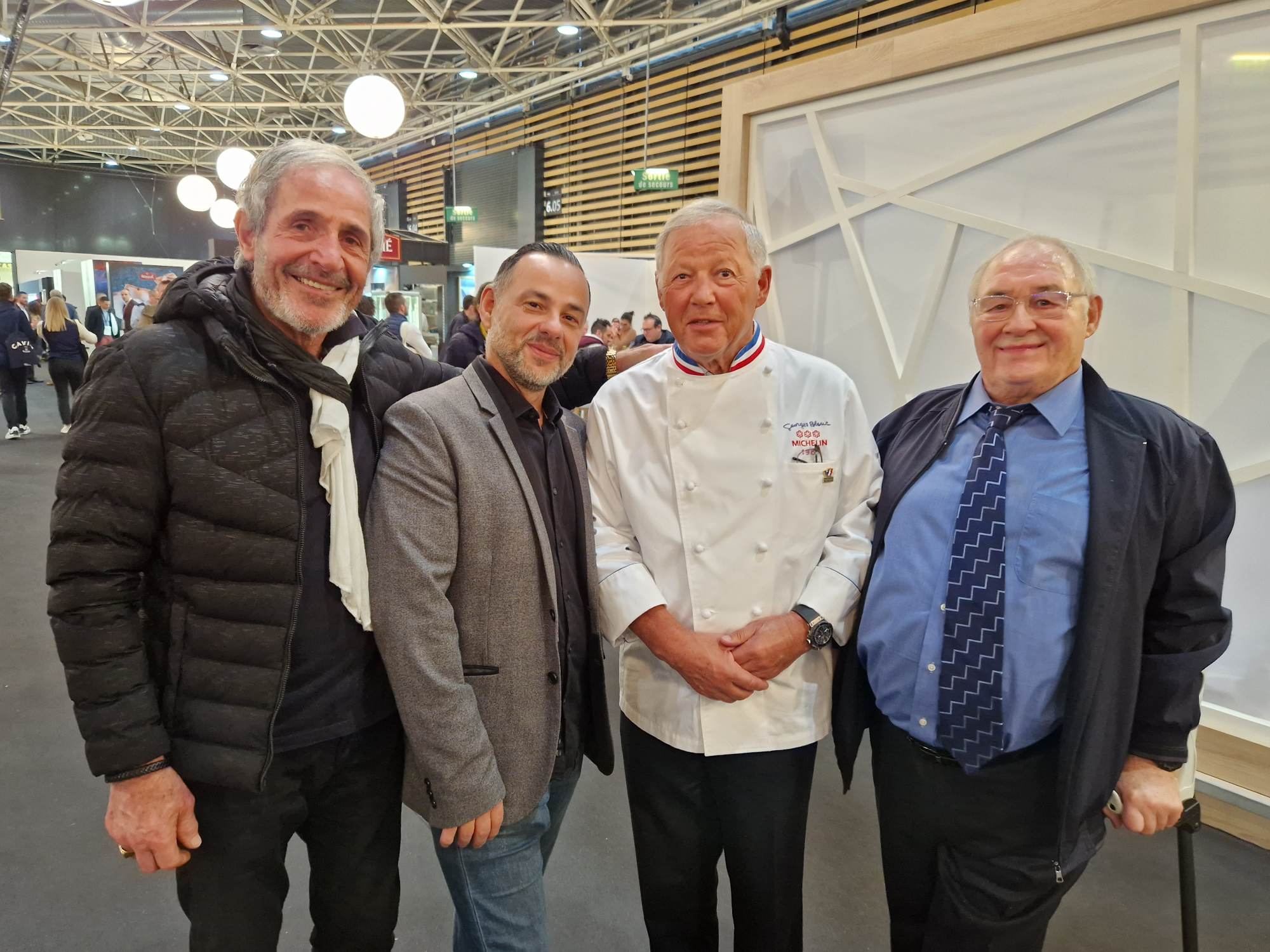 Les amis avec Georges Blanc Emilio et Antho et Guy Bardel